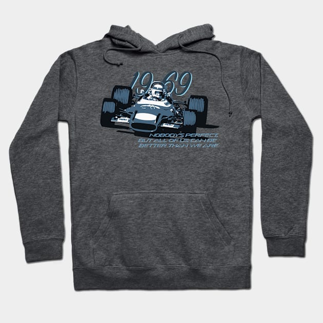 1969 Jack Stewart Formula Car Hoodie by Pasghetti